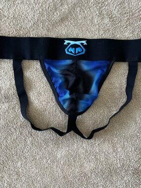 Nasty Pig Black and Blue Jockstrap, Mesh, Small